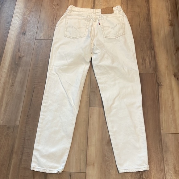 Vintage 90s Levi’s 512 jeans white slim fit tapered leg junior women’s size 13 M - Picture 9 of 16